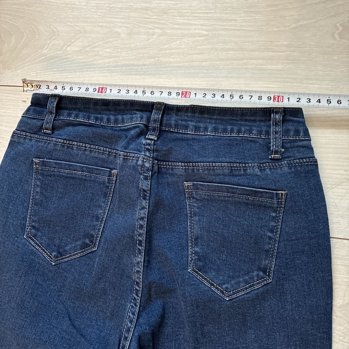 ストレッチ　デニム デニムパンツ ジーンズ スキニー　レディース　インディゴ　サイズ28_画像4