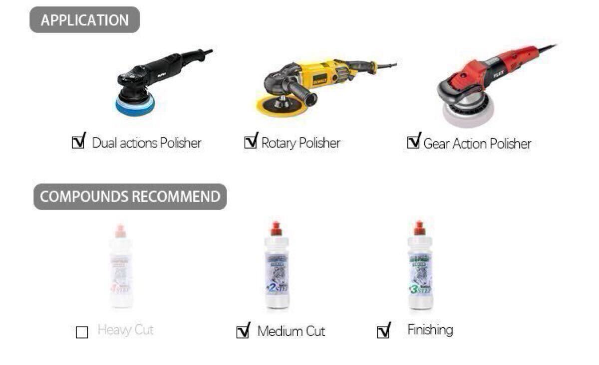 5インチ North wolf ブラック ウレタン バフ ノースウルフ 洗車 ルペス ポリッシャー 7_画像5