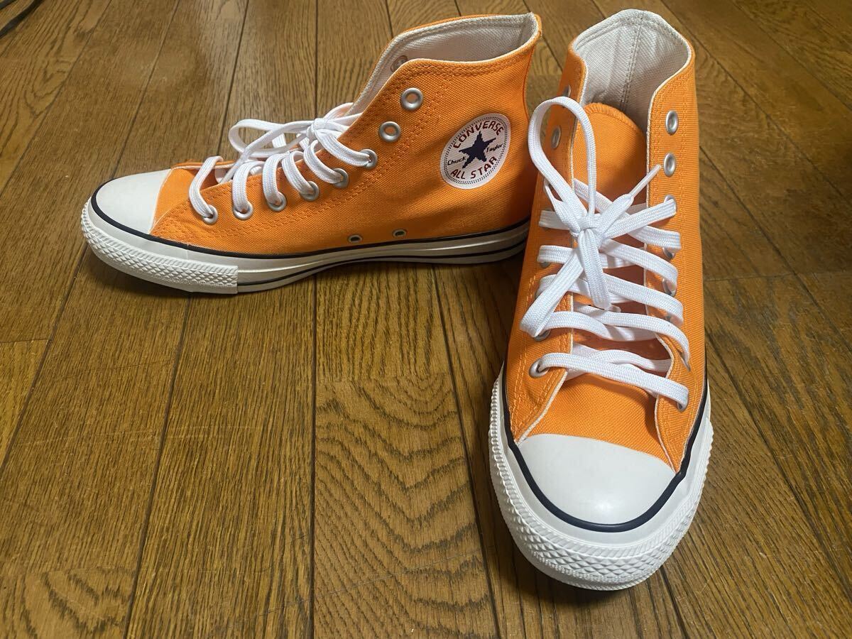 美品 CONVERSE オールスター ハイカット 100周年記念モデル 26.5 オレンジ チャックテイラー _画像1