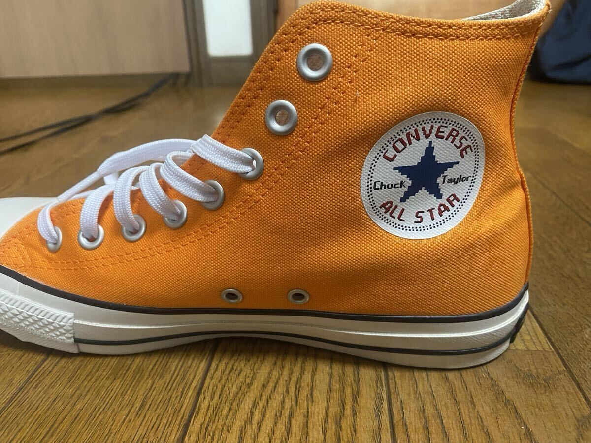 美品 CONVERSE オールスター ハイカット 100周年記念モデル 26.5 オレンジ チャックテイラー _画像2