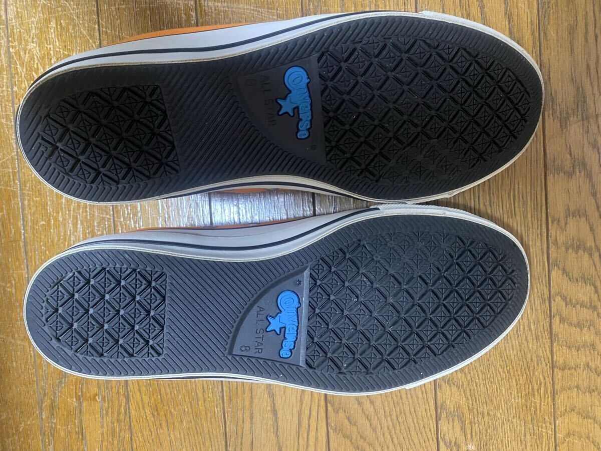 美品 CONVERSE オールスター ハイカット 100周年記念モデル 26.5 オレンジ チャックテイラー _画像4