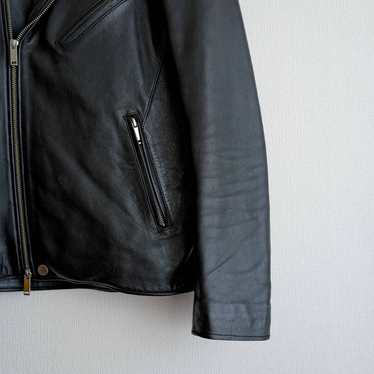 STUDIOUS レザーライダースジャケット　ダブル　サイズ３_画像5