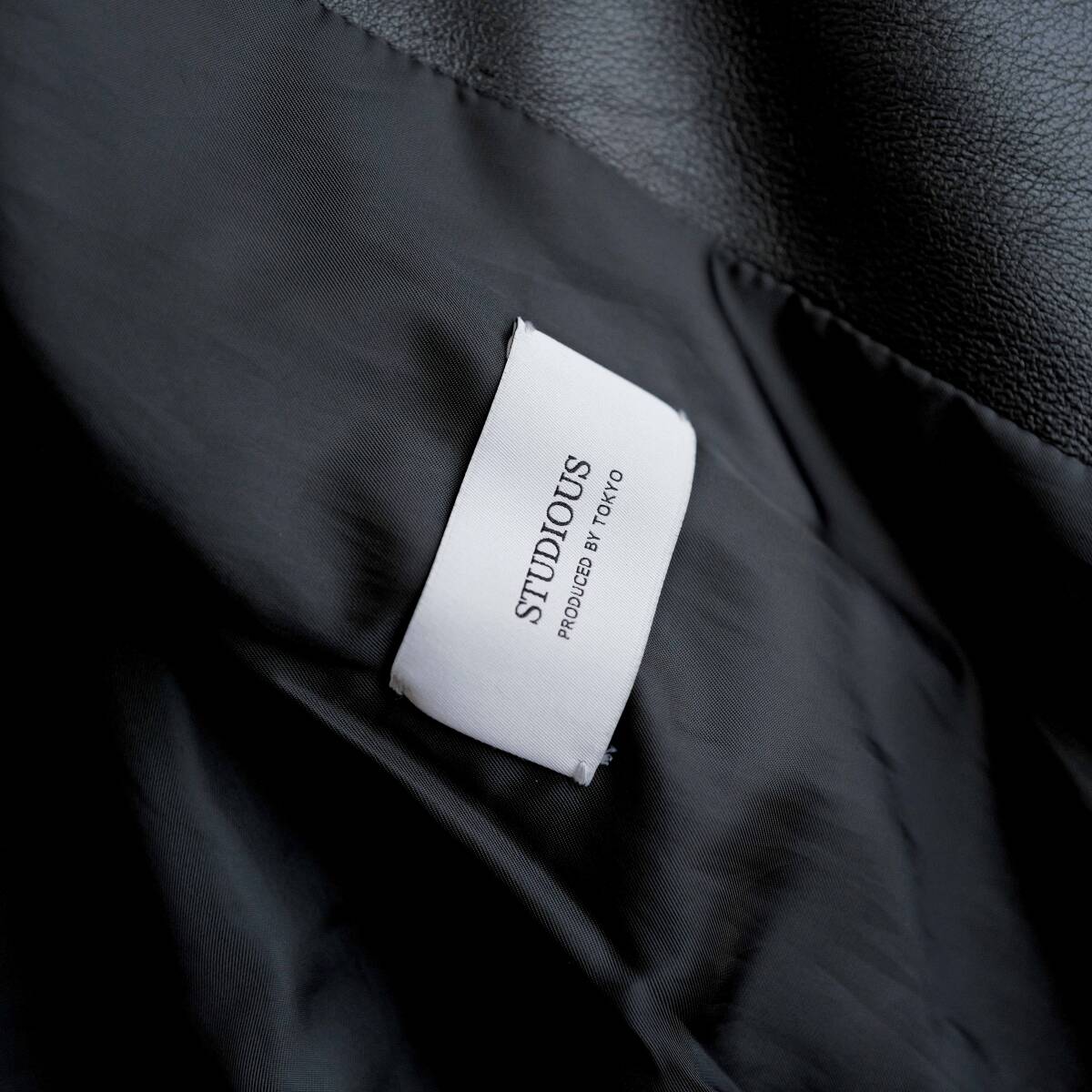 STUDIOUS レザーライダースジャケット　ダブル　サイズ３_画像8