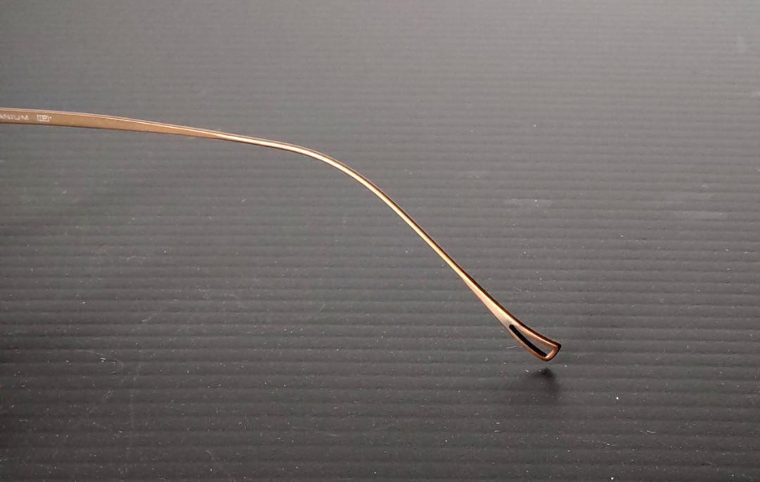 Round Spin Titanium チタン 丸メガネ ブロンズゴールド 01_画像7