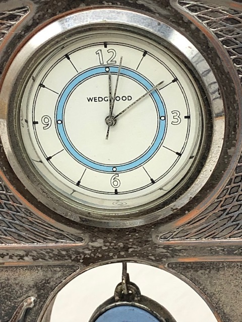 ☆WEDGWOOD 電池交換済 可動品 ウェッジウッド 時計 ジャスパー アンティーク 置時計 ☆_画像3