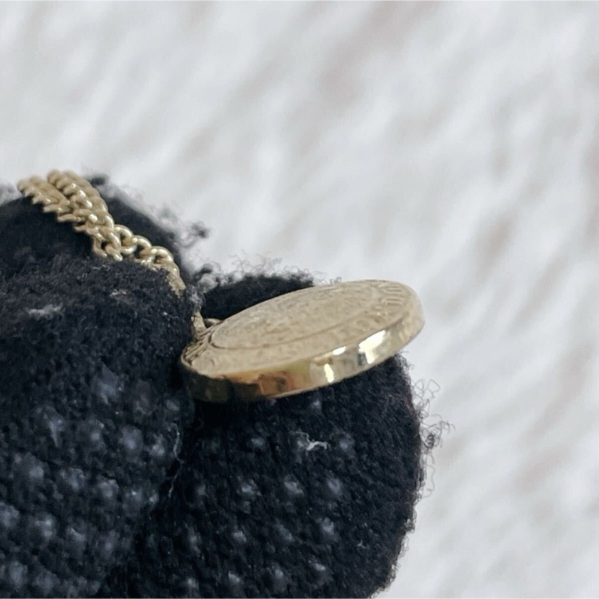 BURBERRY バーバリー ホース 馬上の騎士 ゴールド コイン ネックレス_画像7