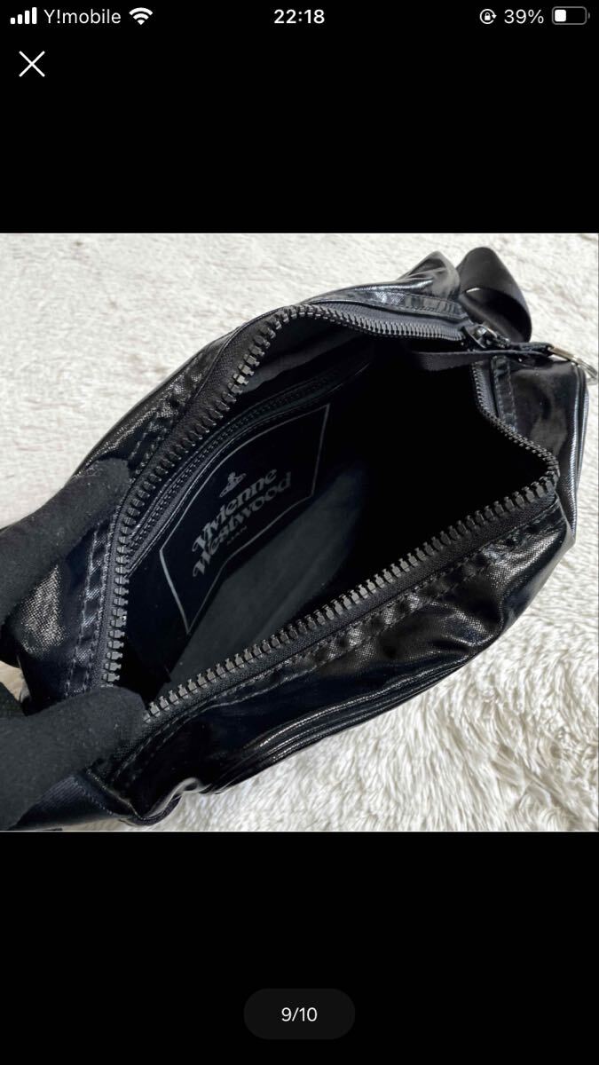  прекрасный товар Vivienne Westwood man PVC сумка на плечо o-b черный Vivienne Westwood