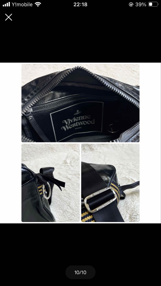  прекрасный товар Vivienne Westwood man PVC сумка на плечо o-b черный Vivienne Westwood