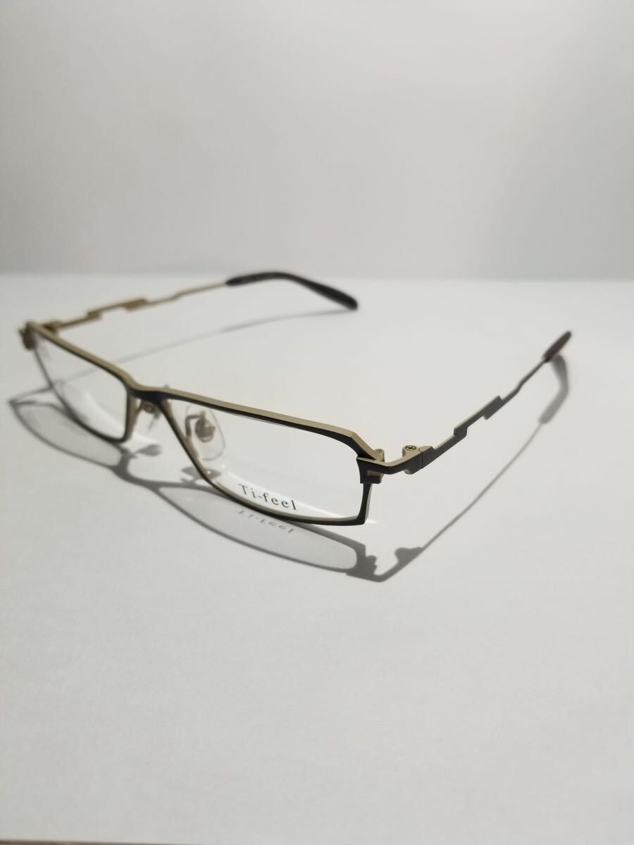 未使用 眼鏡 メガネフレーム Ti-feel RALF C-9 軽量12g フルリム チタンフレーム 国産 日本製 MADE IN JAPAN 51口16-140 BC-1_画像1