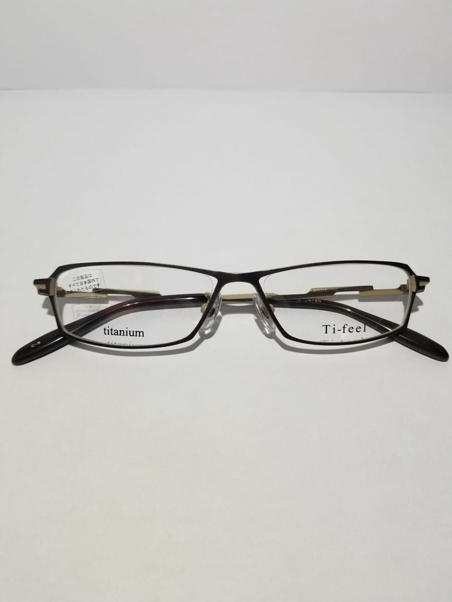 未使用 眼鏡 メガネフレーム Ti-feel RALF C-9 軽量12g フルリム チタンフレーム 国産 日本製 MADE IN JAPAN 51口16-140 BC-1_画像10