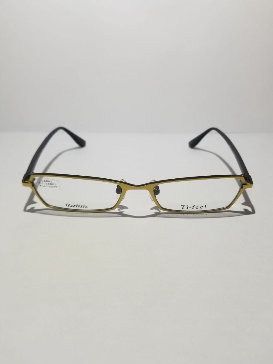 未使用 眼鏡 メガネフレーム Ti-feel JESS C-6 軽量15g フルリム チタンフレーム 国産 日本製 MADE IN JAPAN 51口17-140 BC-1_画像2