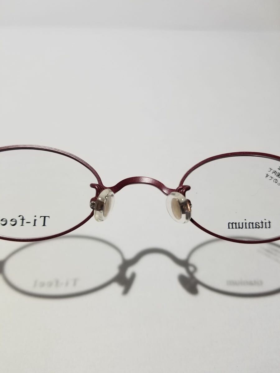 未使用 眼鏡 メガネフレーム Ti-feel CHAO 13 軽量9g フルリム チタンフレーム 国産 日本製 MADE IN JAPAN 41口23-140 BC-1_画像6