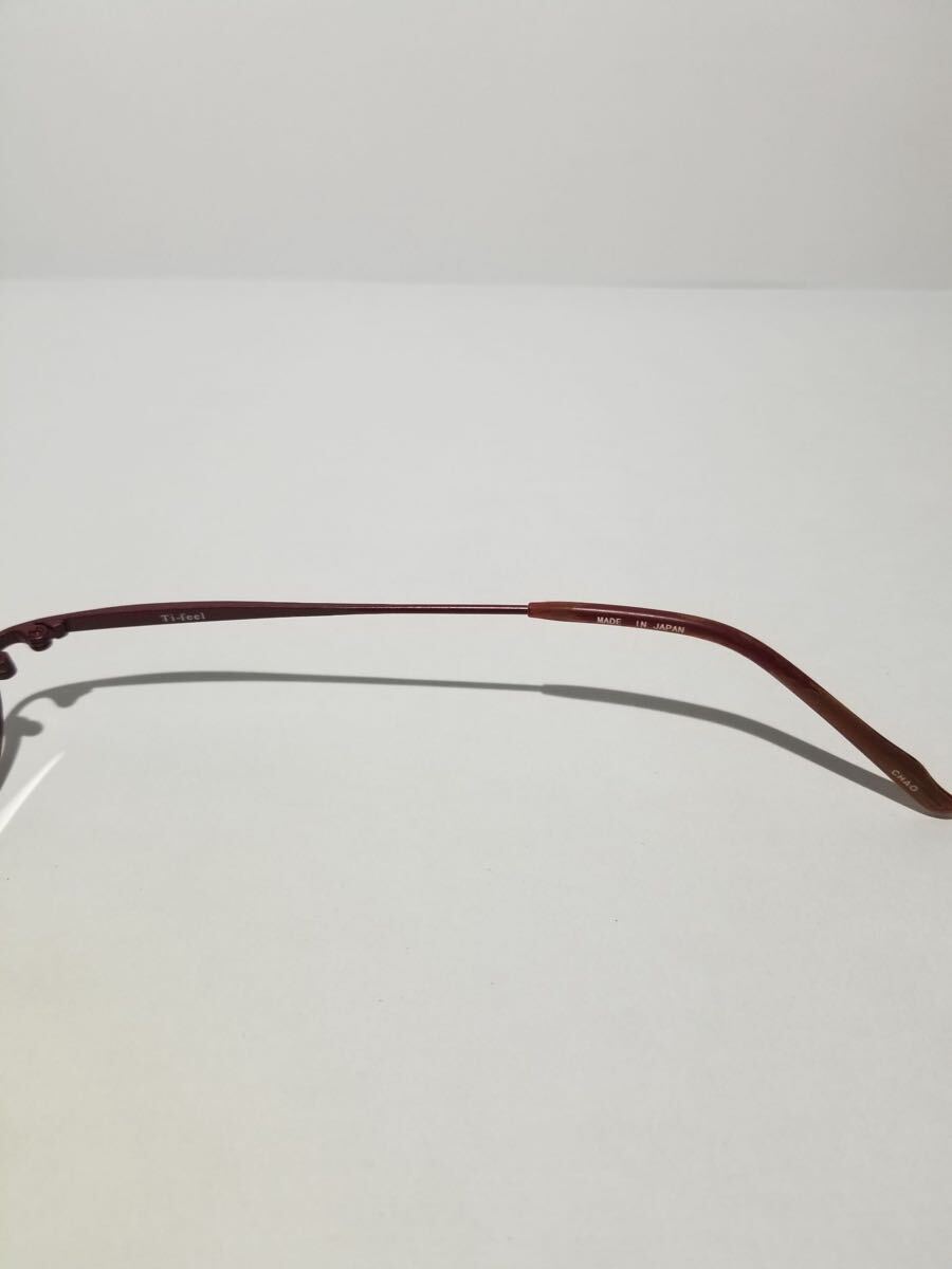 未使用 眼鏡 メガネフレーム Ti-feel CHAO 13 軽量9g フルリム チタンフレーム 国産 日本製 MADE IN JAPAN 41口23-140 BC-1_画像9
