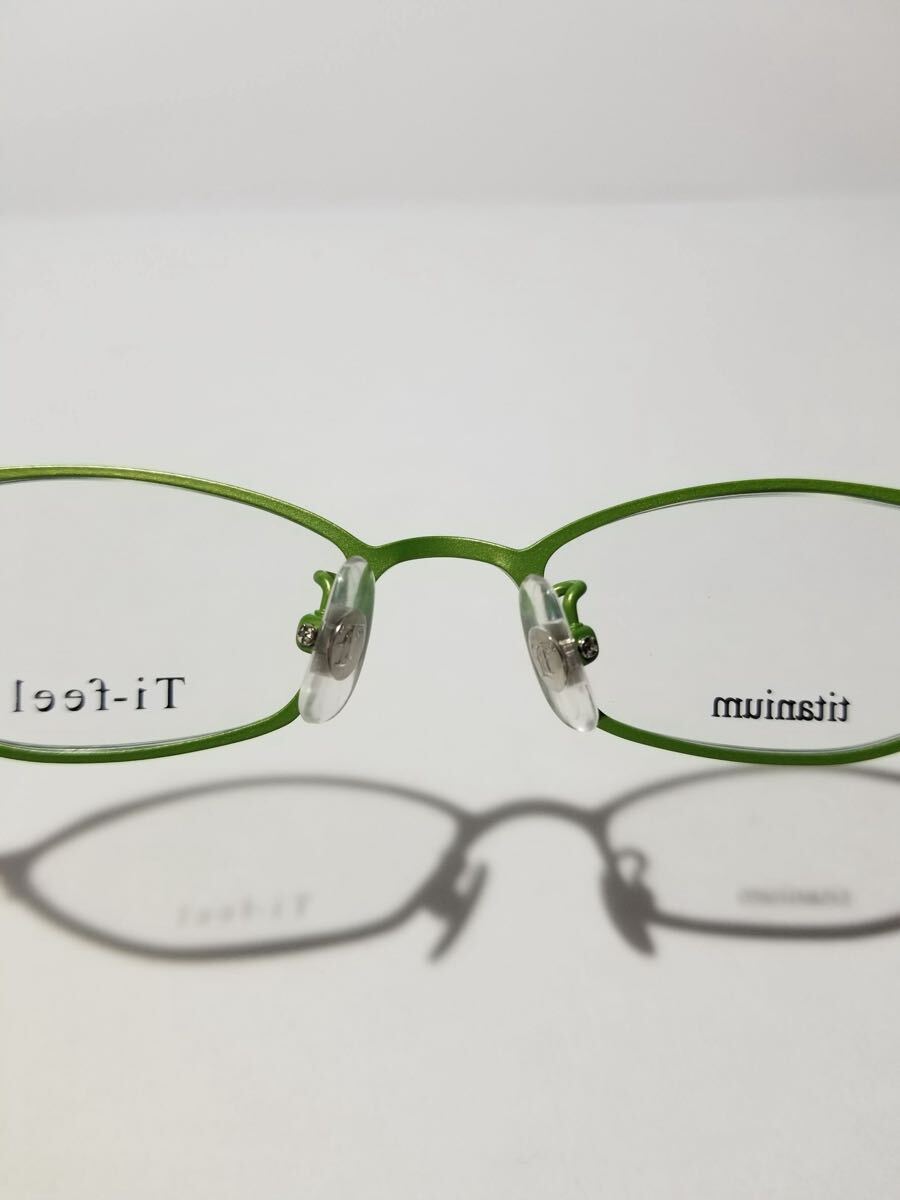 未使用 眼鏡 メガネフレーム Ti-feel SHELY C-3 軽量10g フルリム チタンフレーム 国産 日本製 MADE IN JAPAN 49口17-138 BC-1_画像6