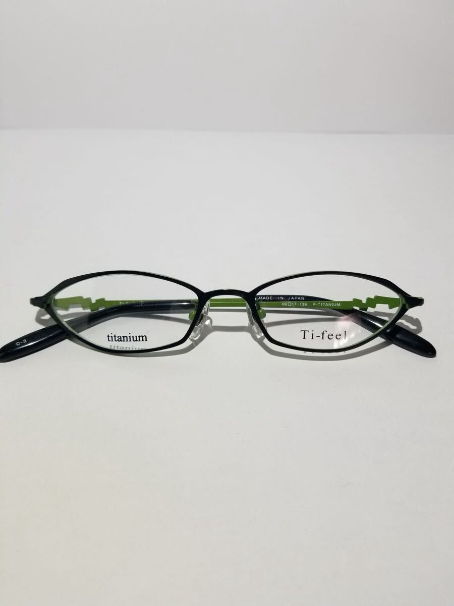 未使用 眼鏡 メガネフレーム Ti-feel SHELY C-3 軽量10g フルリム チタンフレーム 国産 日本製 MADE IN JAPAN 49口17-138 BC-1_画像10