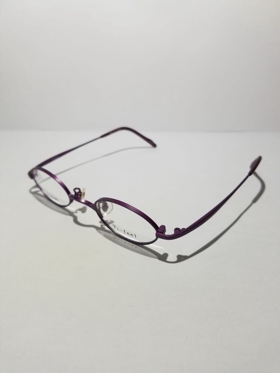 未使用 眼鏡 メガネフレーム Ti-feel CHAO 16 軽量10g フルリム チタンフレーム 国産 日本製 MADE IN JAPAN 41口23-140 AF-1_画像1
