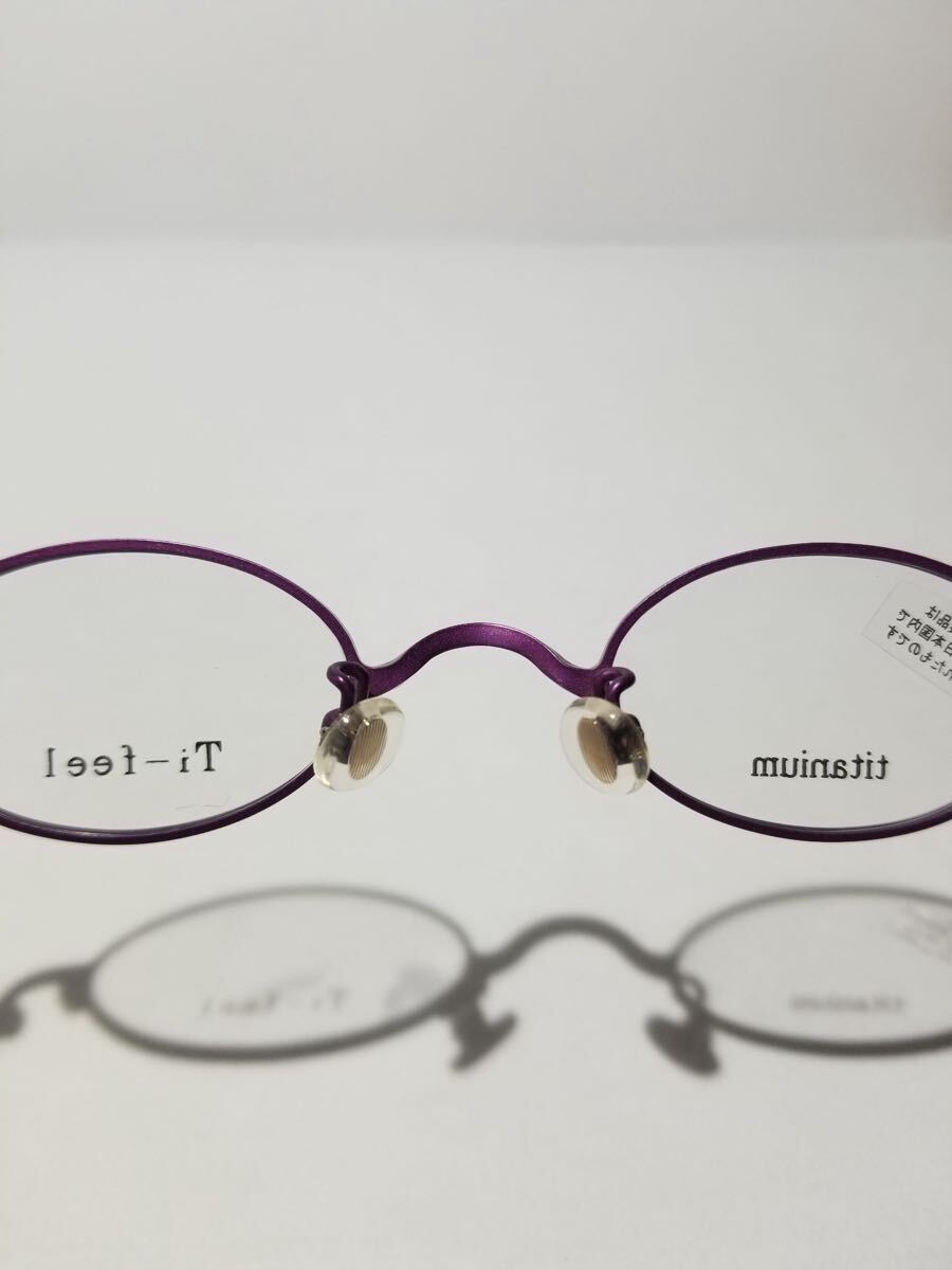 未使用 眼鏡 メガネフレーム Ti-feel CHAO 16 軽量10g フルリム チタンフレーム 国産 日本製 MADE IN JAPAN 41口23-140 AF-1_画像6