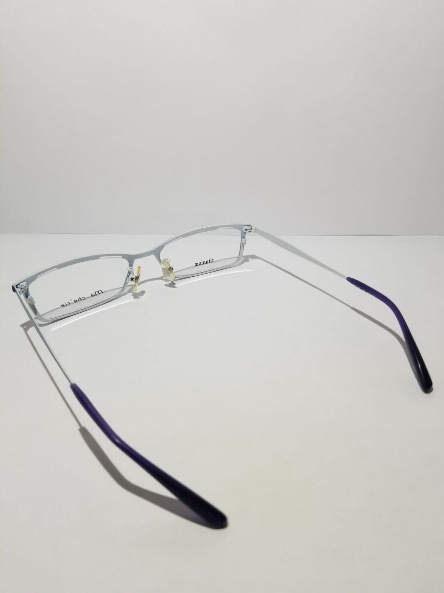 未使用 眼鏡 メガネフレーム Ma cherie TI-918 73/58 フルリム チタンフレーム 国産 日本製 MADE IN JAPAN 54口17-145 E-4_画像5