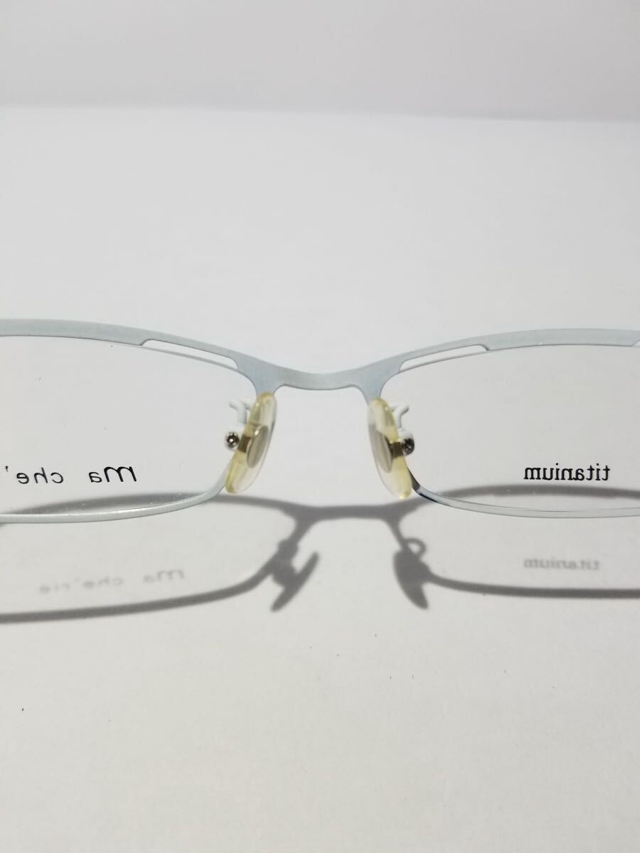 未使用 眼鏡 メガネフレーム Ma cherie TI-918 73/58 フルリム チタンフレーム 国産 日本製 MADE IN JAPAN 54口17-145 E-4_画像6