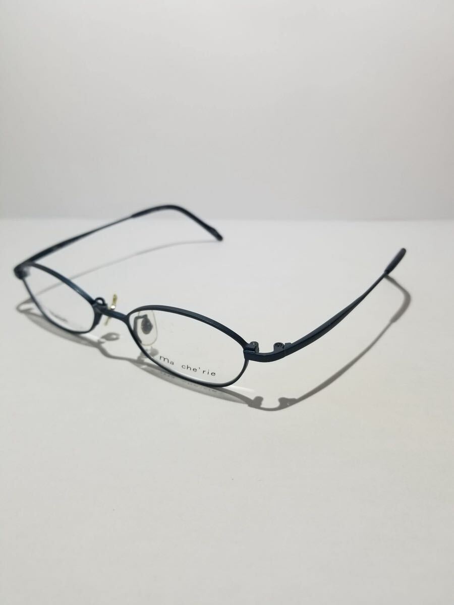 未使用 眼鏡 メガネフレーム Ma cherie TI-903 8 フルリム チタンフレーム 国産 日本製 MADE IN JAPAN 47口17-140 E-1_画像1