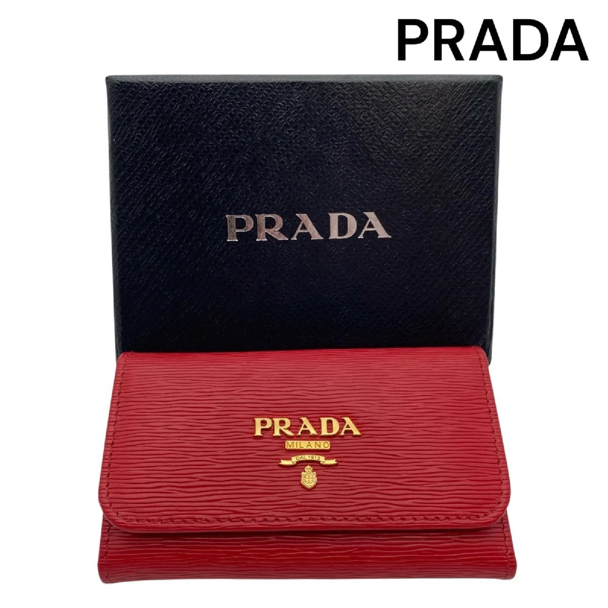 Prada PRADA 6 полосный чехол для ключей ключ inserting vi  терроризм m- блейзер красный красный женский 5D910