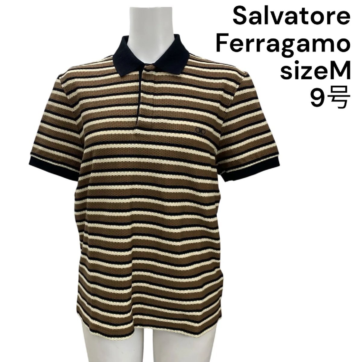  Salvatore Ferragamo Salvatore Ferragamo рубашка-поло короткий рукав хлопок M,9 номер женский S5T504