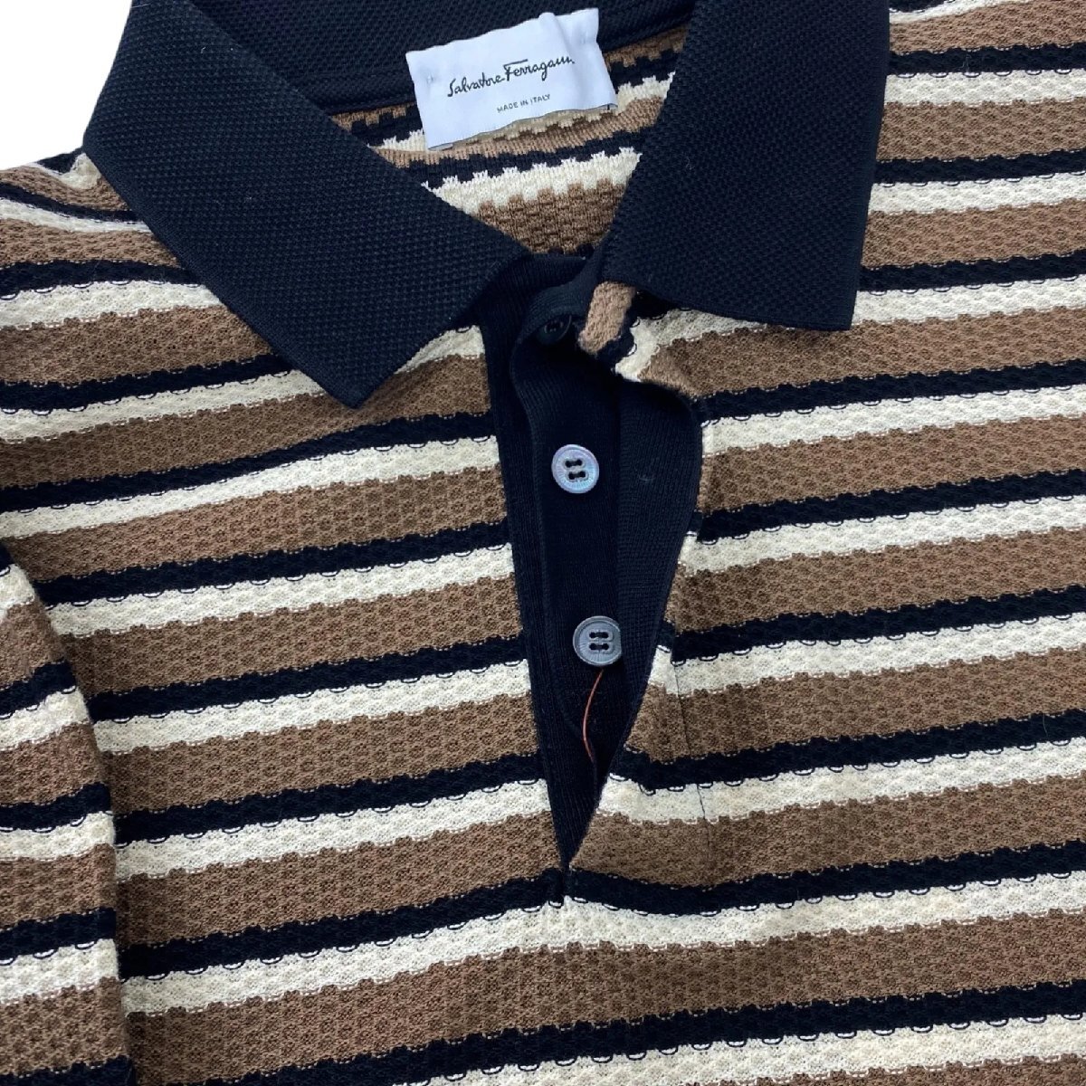  Salvatore Ferragamo Salvatore Ferragamo рубашка-поло короткий рукав хлопок M,9 номер женский S5T504