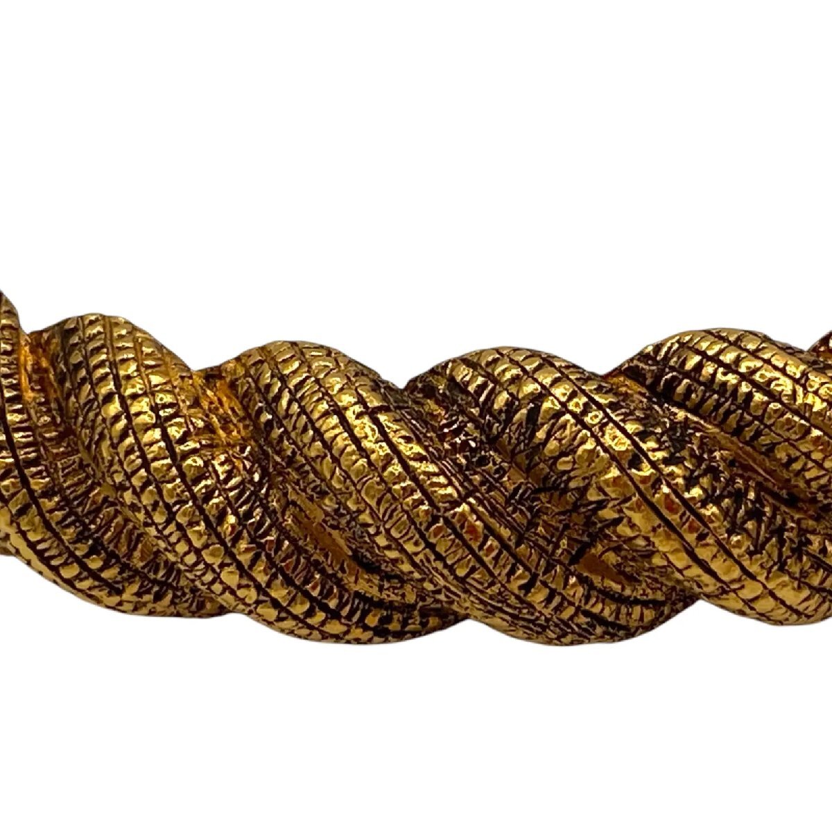 ●美品　シャネル　CHANEL ヴィンテージ　ツイスト　バングル　25　ブレスレット　ゴールド　アクセサリー　レディース　中古　S5O065_画像3