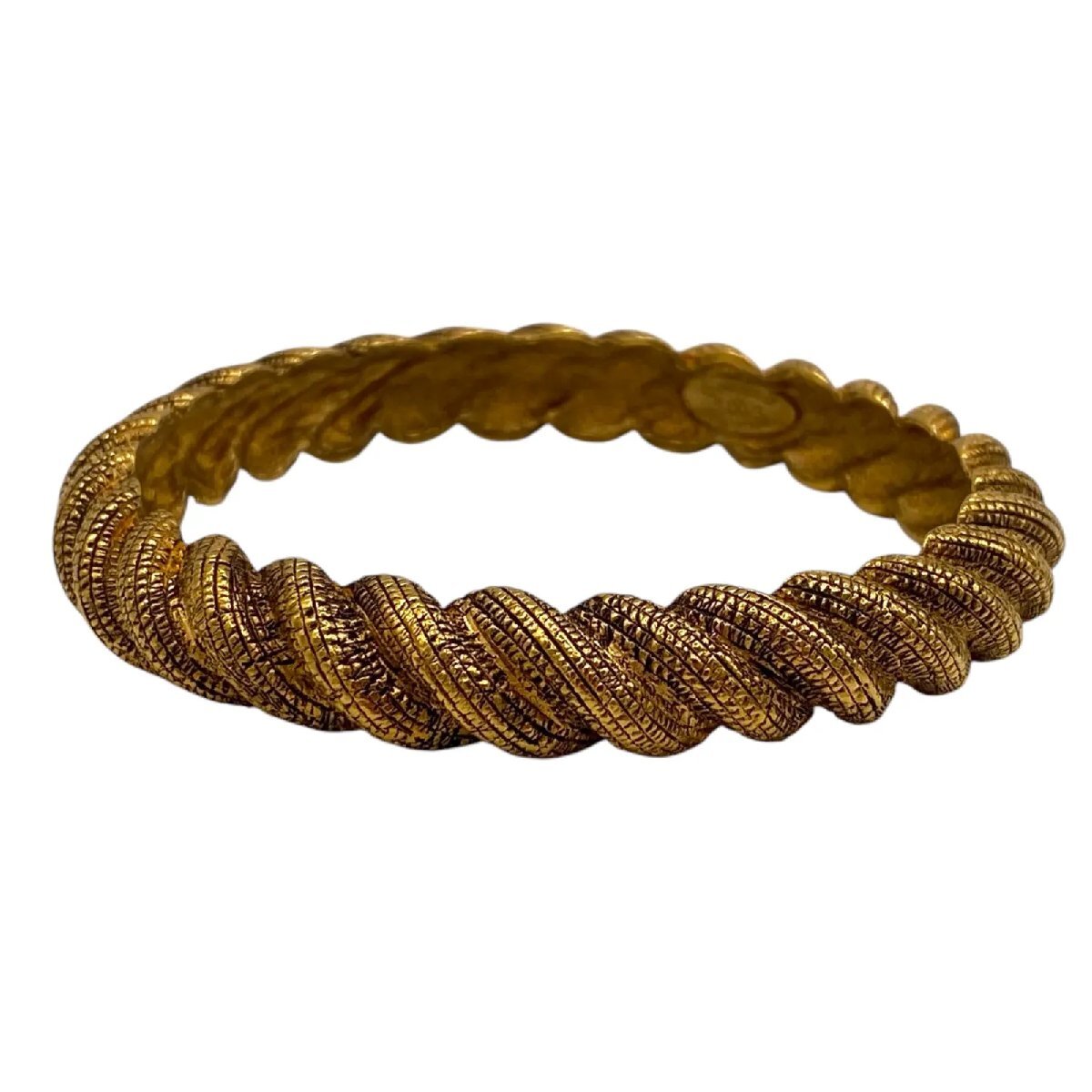 ●美品　シャネル　CHANEL ヴィンテージ　ツイスト　バングル　25　ブレスレット　ゴールド　アクセサリー　レディース　中古　S5O065_画像7