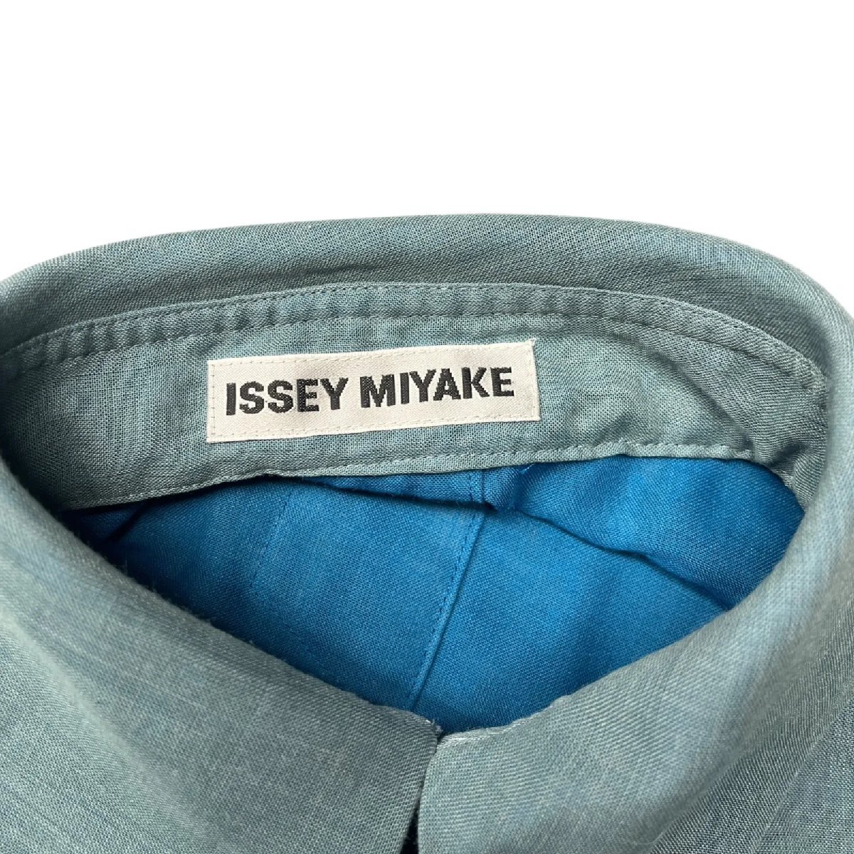 イッセイミヤケ ISSEY MIYAKE ウール混 シャツ ブラウス トップス 2、M、9号 レディース 中古 S5N236_画像7