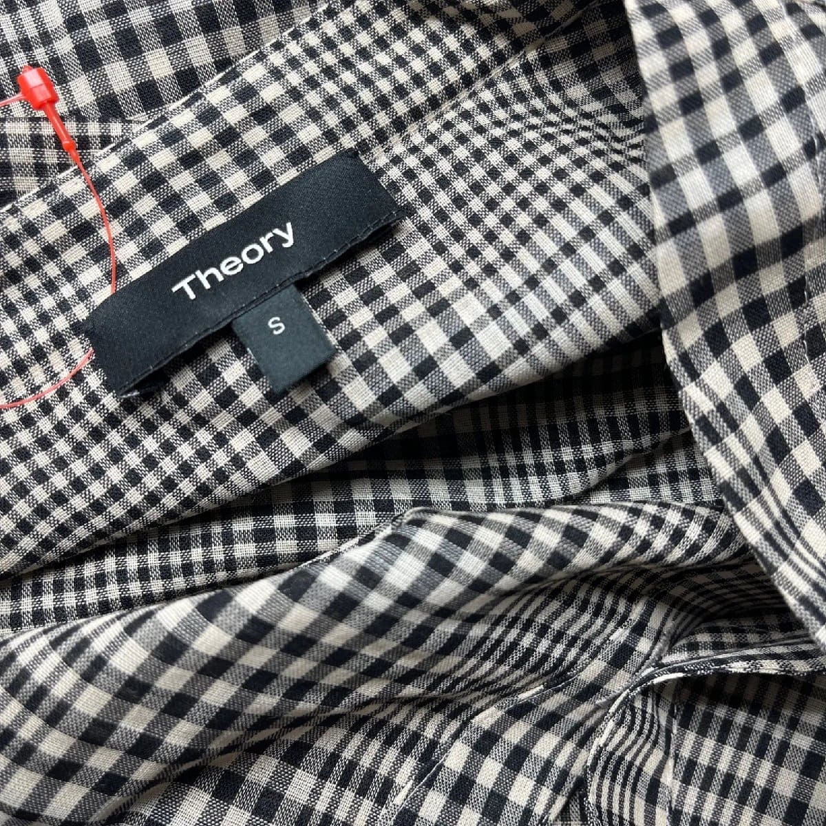 極美品 セオリー theory 薄手ウール混 チェック柄 ロング ワンピース S、7号 S5N084_画像10