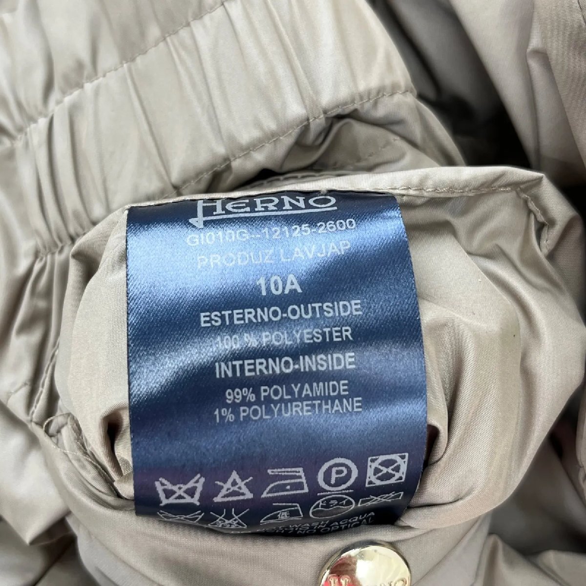 ◆HERNO ヘルノ ジャンパー ブルゾン 長袖 リバーシブル ベージュ 水彩柄 キッズ10A 130 S5T107_画像8