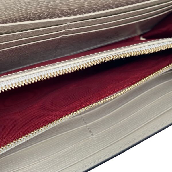 ●美品 グッチ GUCCI ヒグチユウコ チェーンウォレット 長財布 グッチ並木限定 ベージュ レザー レディース 5D968_画像9