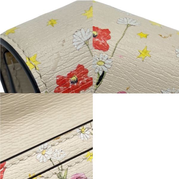 ●美品 グッチ GUCCI ヒグチユウコ チェーンウォレット 長財布 グッチ並木限定 ベージュ レザー レディース 5D968_画像10