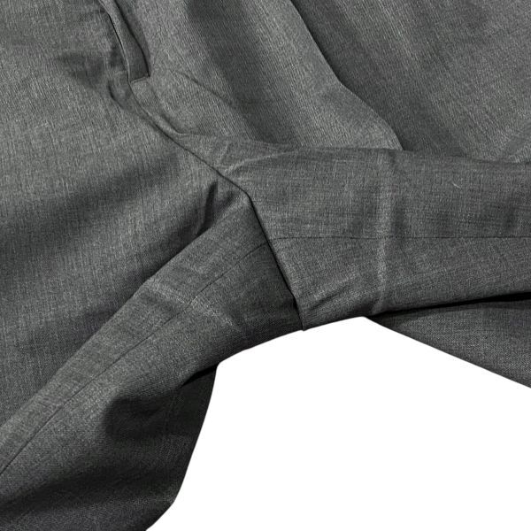 マリアマクマナス MARIA MCMANUS ワイドスラックス ワイドパンツ センタープレス パンツ グレー 毛混 S 7号 レディース S5X110_画像4