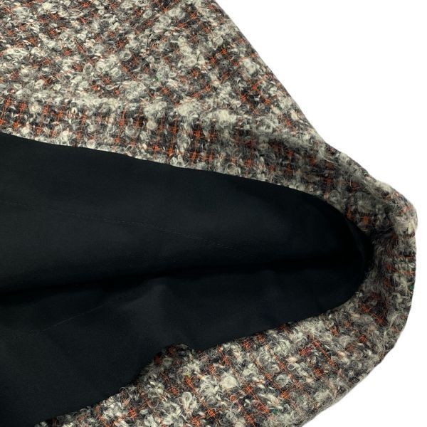 * Fendi FENDI твид юбка тугой колени длина серый серия шерсть альпака 40 S 7 номер женский S5V360