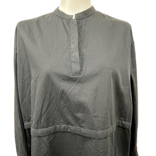 ミズイロインド mizuiroind シャツ ブラウス トップス チュニック 長袖 黒 綿100％ 記載なしフリー M～L 9号～11号 レディース S5W250_画像3