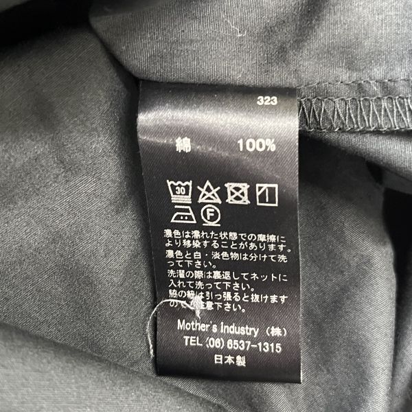 ミズイロインド mizuiroind シャツ ブラウス トップス チュニック 長袖 黒 綿100％ 記載なしフリー M～L 9号～11号 レディース S5W250_画像8