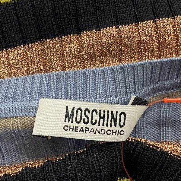 モスキーノチープアンドシック Moschino カーディガン ニット 長袖 ウール レディース 38 S 7号 S5V021_画像7