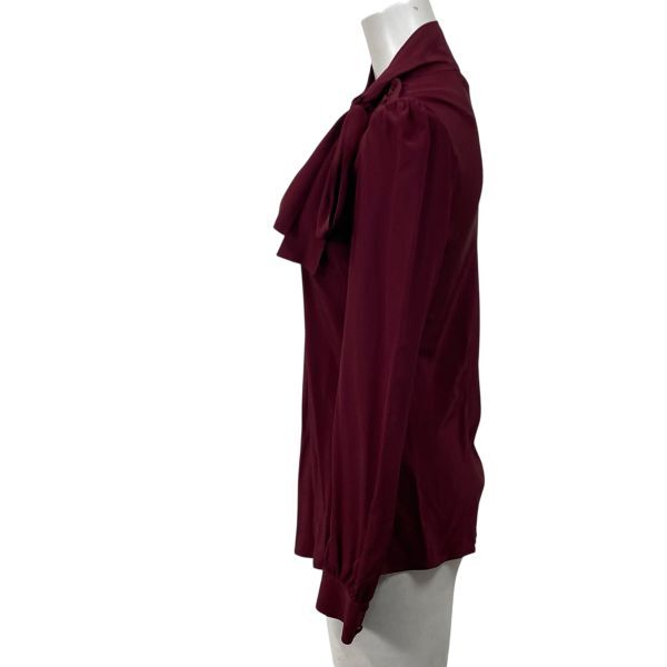 レッドヴァレンティノ VALENTINO ボウタイブラウス シャツ 長袖 シルク 40 L 11号 レディース S5V281_画像4