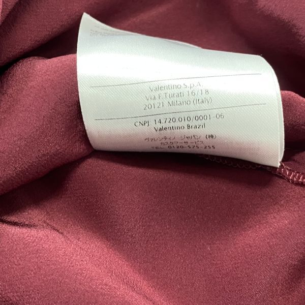 レッドヴァレンティノ VALENTINO ボウタイブラウス シャツ 長袖 シルク 40 L 11号 レディース S5V281_画像10
