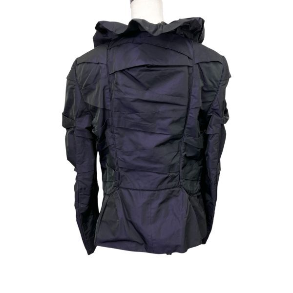 エスカーダ ESCADA ブルゾン フリル 重ね着デザイン パープル 黒 42 L～XL レディース S5V367_画像5