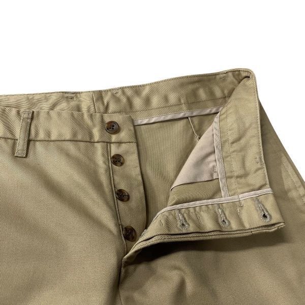 美品 ヤヌーク YANUK チノパン ストレート ロールアップ ベージュ 綿100％ 26 M 9号 レディース S5V211_画像5