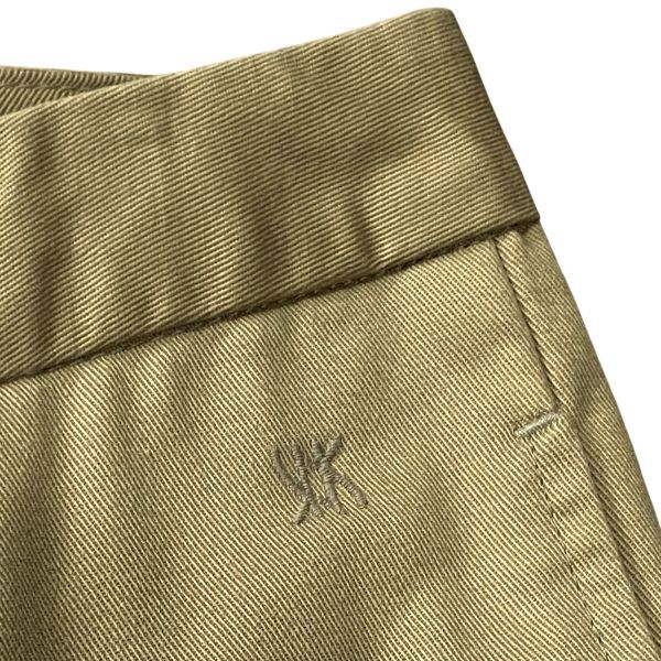 美品 ヤヌーク YANUK チノパン ストレート ロールアップ ベージュ 綿100％ 26 M 9号 レディース S5V211_画像7