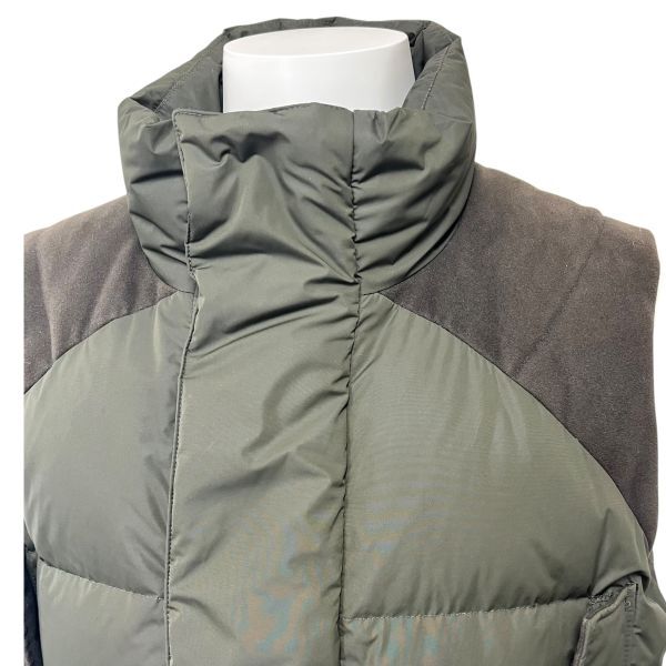 モンクレールガムブルー MONCLER GAMME BLEU ダウンベスト ヨークチェンジ 異素材 カーキ グリーン 3 L～XL メンズ S5X394_画像2