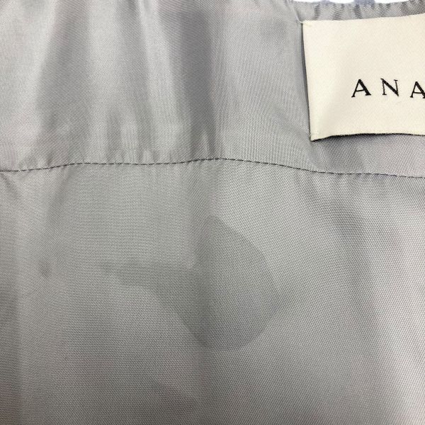 アナイ ANAYI コート 長袖 ラグランスリーブ ジップアップ ショート丈 水色 ウール 38 M 9号 レディース B5Y018_画像7