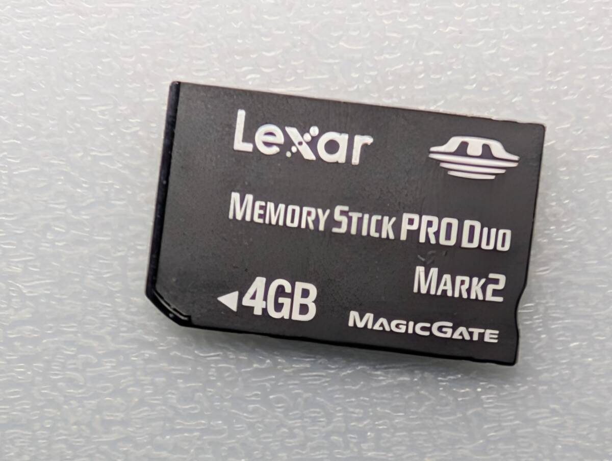 Lexar Memory Stick PRO Duo 4GB ケース付き レキサー・メディア メモリースティック プロ デュオ PSP メモリーカード 動作確認済み_画像1