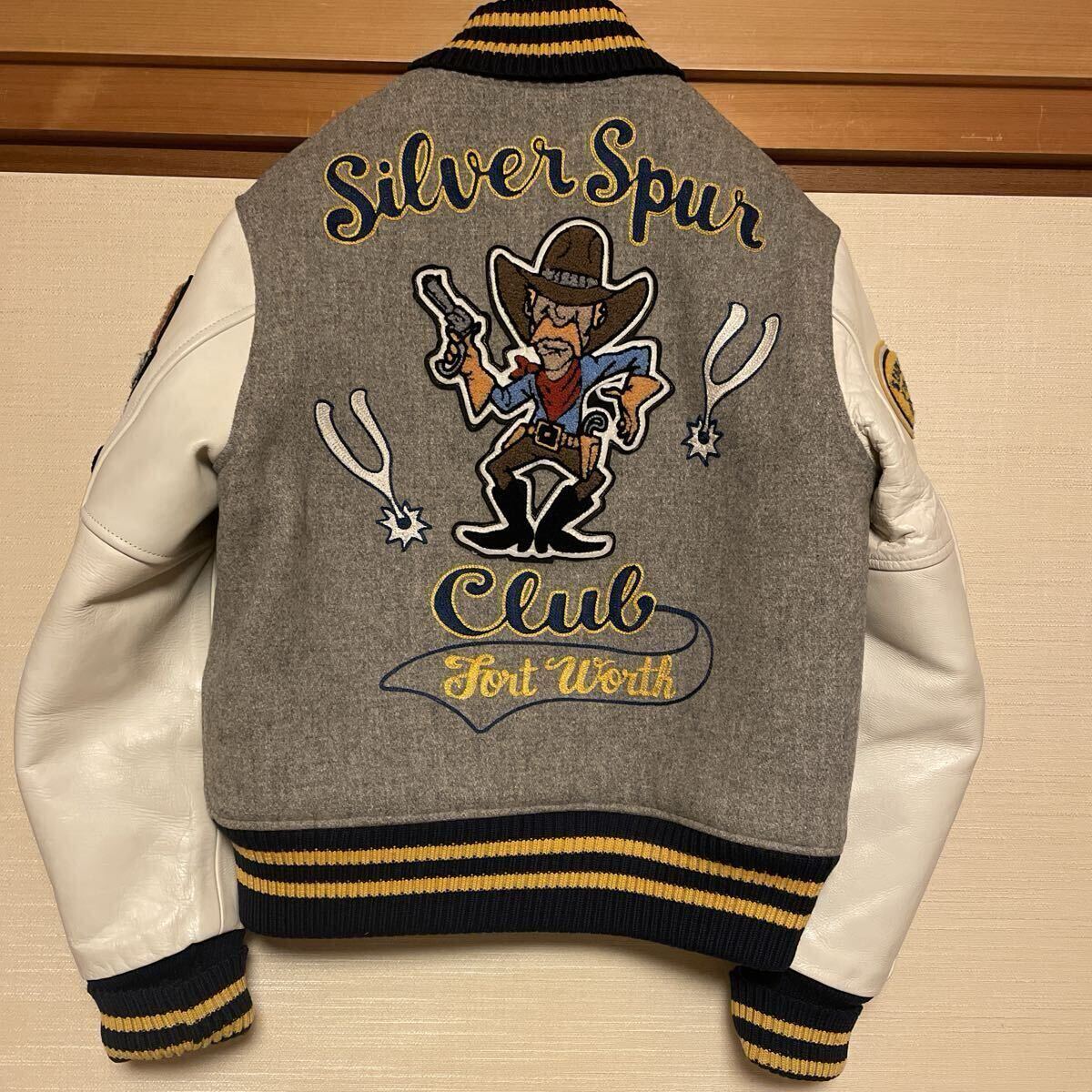 ホワイツビル WHITESVILLE 東洋エンタープライズ スタジャン サイズ36 袖レザー アワードジャケット_画像2