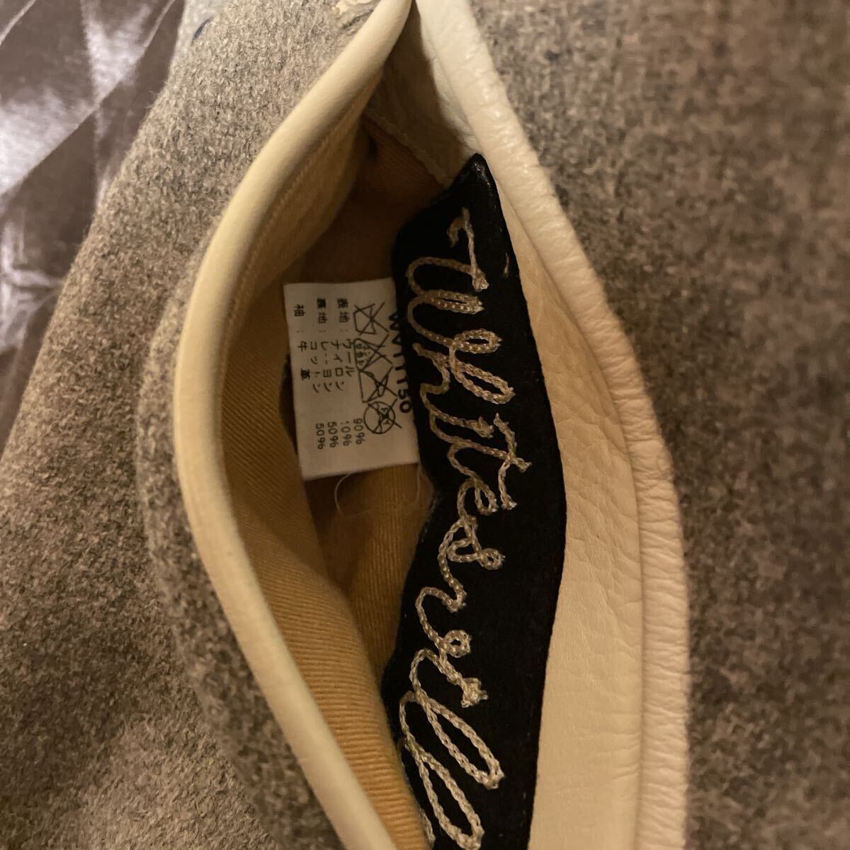 ホワイツビル WHITESVILLE 東洋エンタープライズ スタジャン サイズ36 袖レザー アワードジャケット_画像5