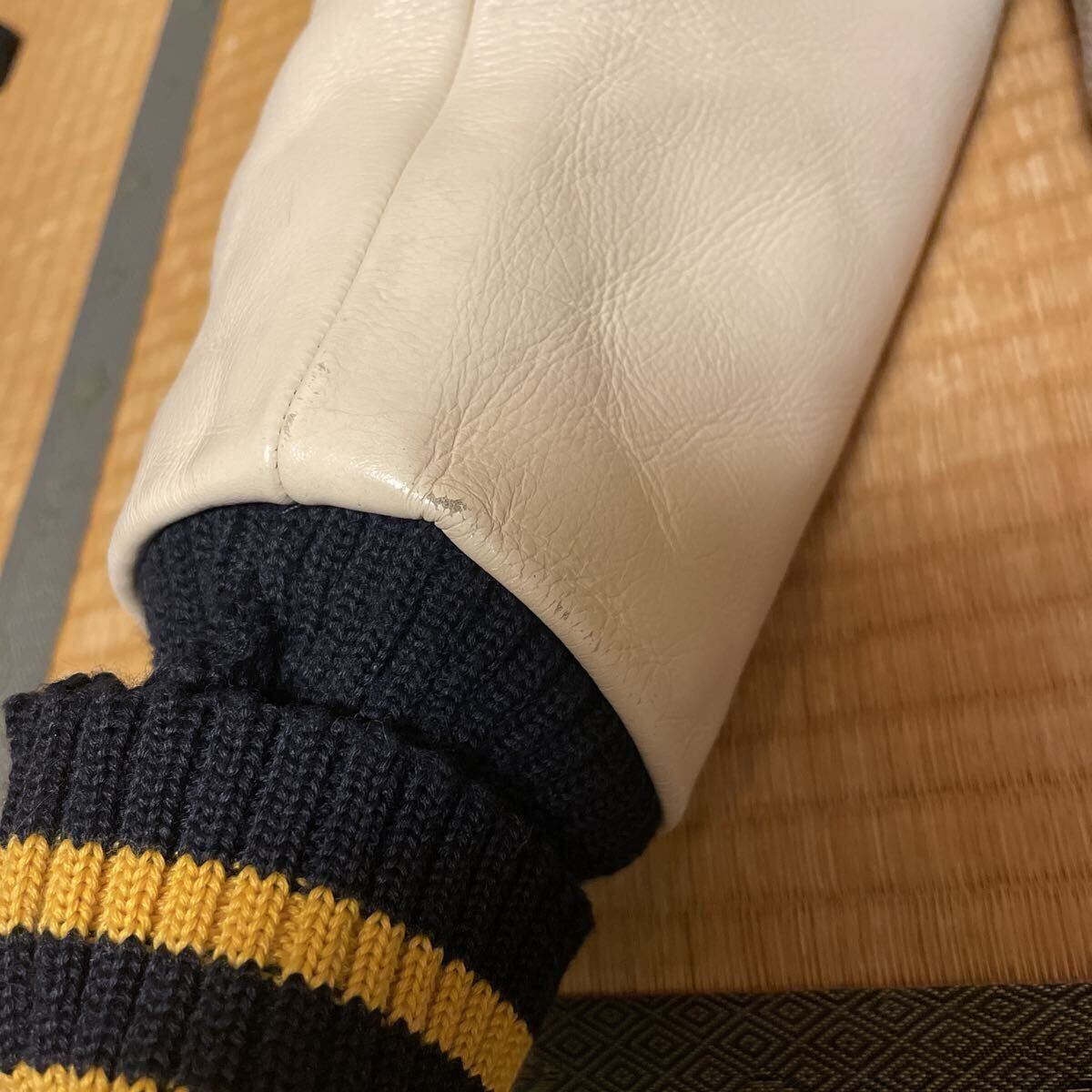 ホワイツビル WHITESVILLE 東洋エンタープライズ スタジャン サイズ36 袖レザー アワードジャケット_画像7